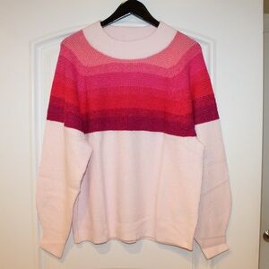 Gap pink striped sweater (women’s XL) (NWT)
